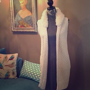 Long on Style!!  Knit maxi vest with maximum funk!